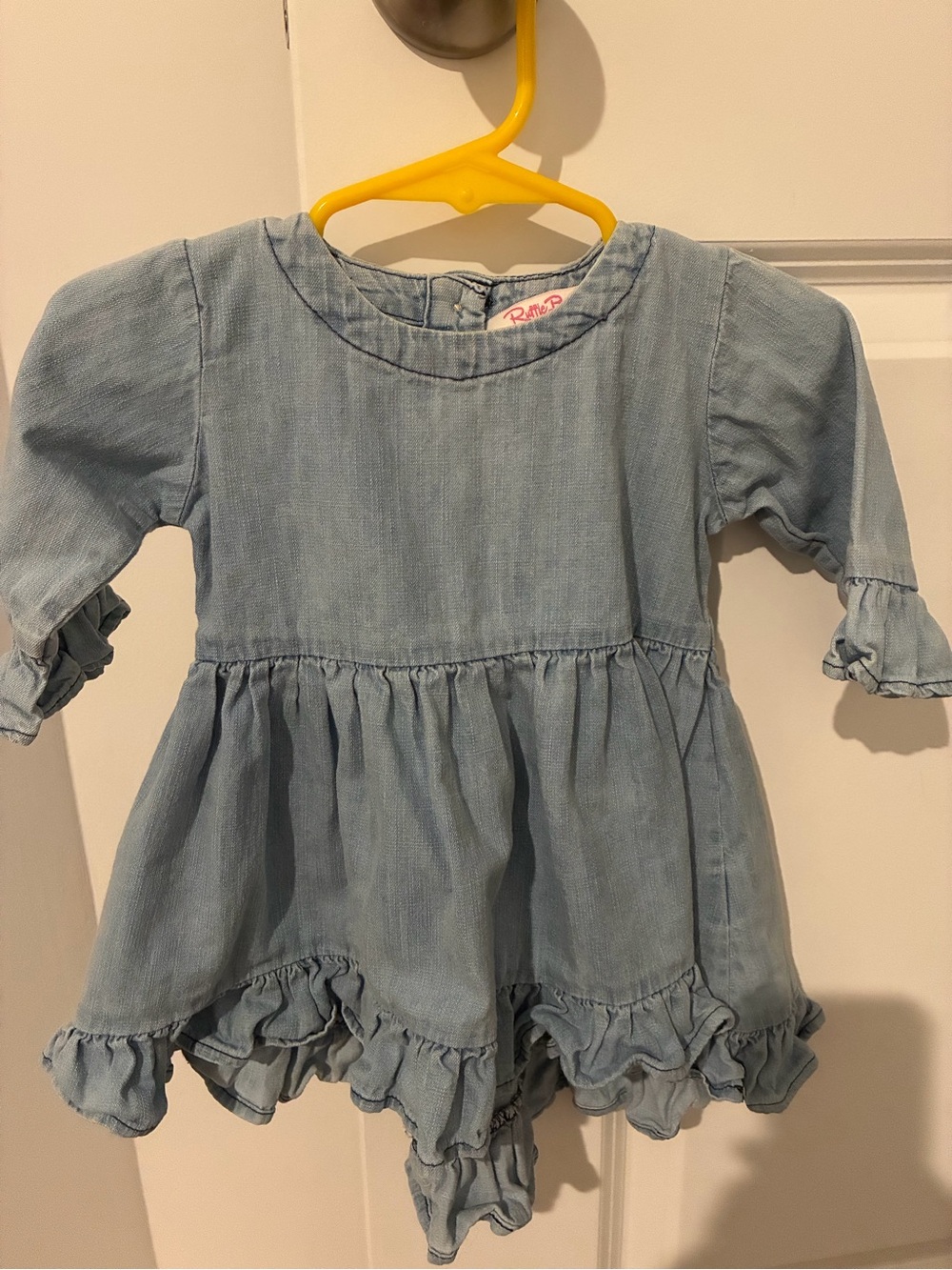 Ruffle Butts Ruffle Denim Dress